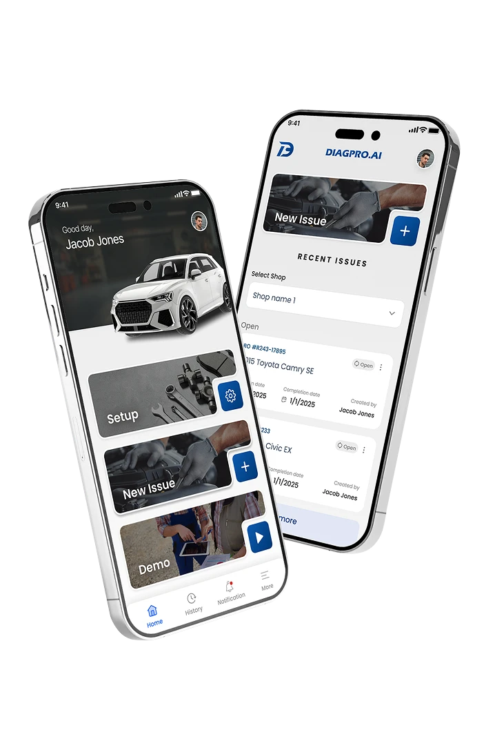 DiagPro AI Mobile Interface